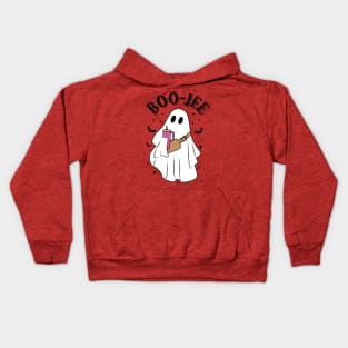 Halloween Boo Jee Ghost Spooky Season Kids Hoodie